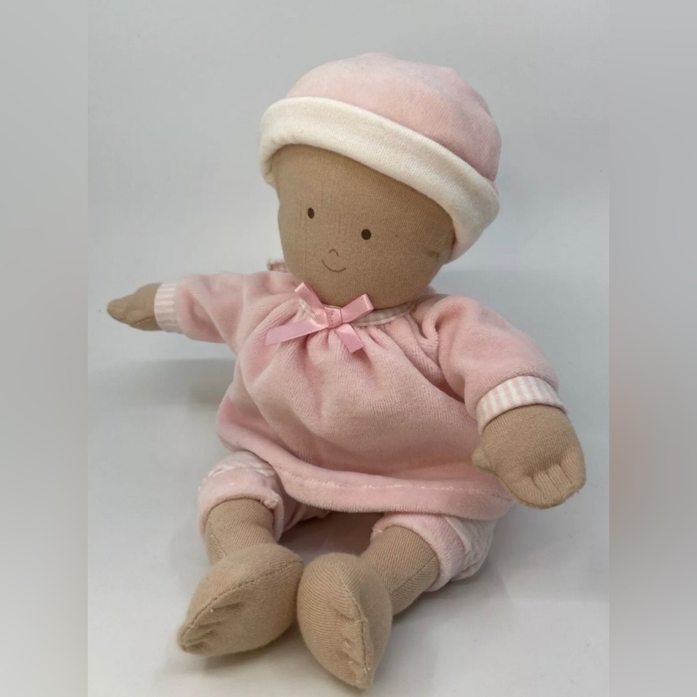 Bonikka Pink Cherub Baby Doll Stuffy Lovey